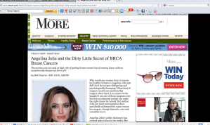 Angelina Jolie and The Dirty Little Secret of the BRCA related cancers